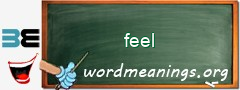 WordMeaning blackboard for feel